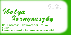 ibolya hornyanszky business card