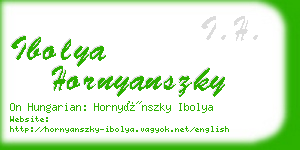 ibolya hornyanszky business card